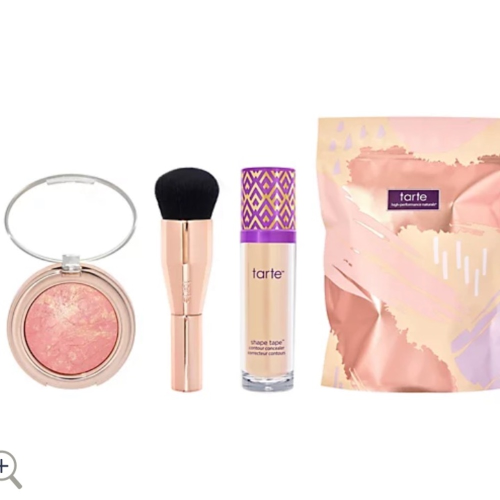 Tarte super size shape tape, blush and brush
